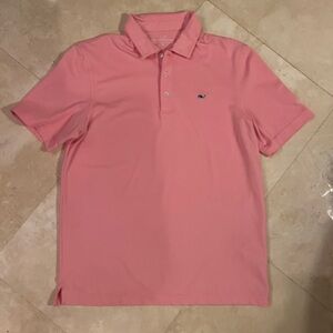 Vineyard Vines Men's Pink Polo Shirt